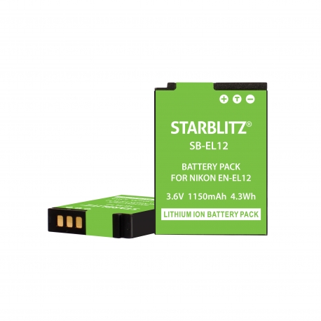 STARBLITZ - Batterie rechargeable compatible Nikon EN-EL12 Lithium-io