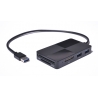 KERPIX - Lecteur de cartes 8-en-1 (USBx3, SD, MSD, MS, CF, XD) USB 3.