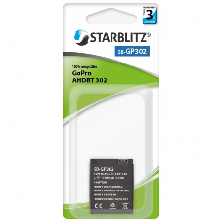 STARBLITZ - Batterie rechargeable compatible GoPro AHDBT 302 Lithium-