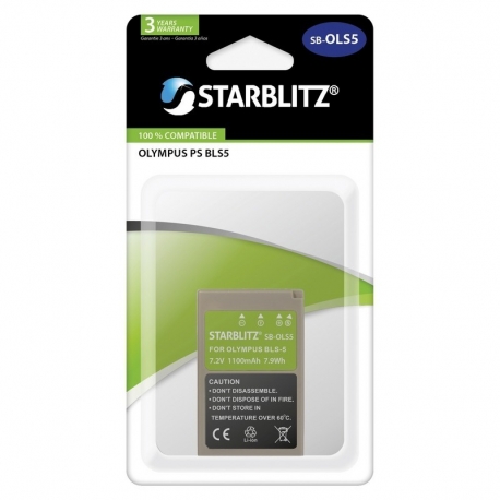 STARBLITZ - Batterie rechargeable compatible Olympus PS BLS5 Lithium-