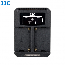 JJC - Chargeur USB pour 2 batteries Sony NP-F550, F750, F970, FM50, F