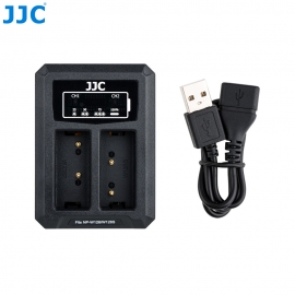 JJC - Chargeur USB pour 2 batteries Fujifilm NPW126