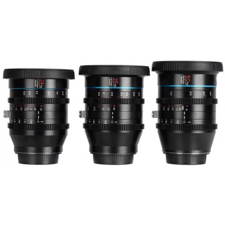 SIRUI - Kit d'objectifs ciné prime macro plein format 24/35/50 (montu
