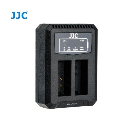 JJC - Chargeur USB pour 2 batteries LP-E12