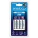 ENELOOP-Chargeur7hBQ-CC17 + 4 PilesAA-NiMh-1900Ah (piles blanches)