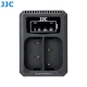 JJC - Chargeur USB pour 2 batteries Olympus BLX-1