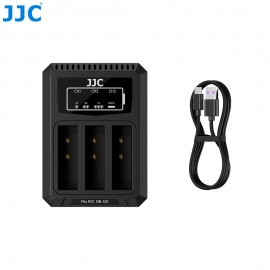 JJC - Chargeur USB pour 3 batteries Ricoh DB120