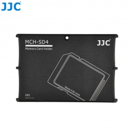 JJC - Etui rangement pour 4 cartes SD - format CB - gris