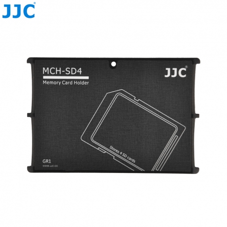 JJC - Etui rangement pour 4 cartes SD - format CB - gris