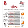 FUJITSU - Blister 4 Piles Rechargeables AA - NiMh - 1900mAh