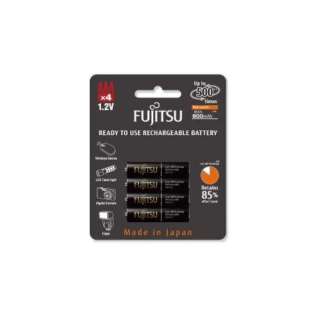 FUJITSU - Blister 4 Piles Rechargeables AAA - NiMh - High Capacity