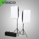 VISICO - Kit d'éclairage LED 2x 48W, 2xSoftbox 50x70cm, 2x pieds, 1x 