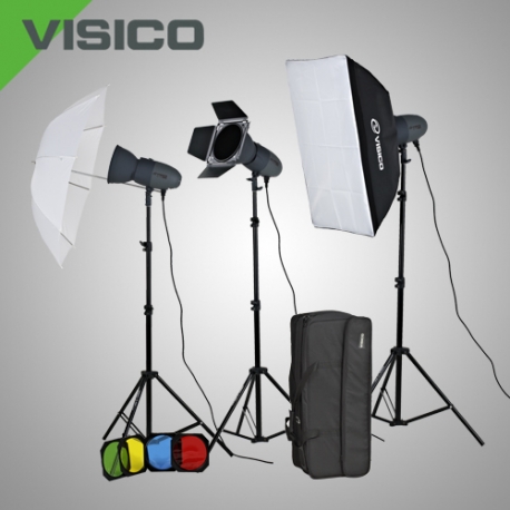 VISICO - Kit d'éclairage studio VL-150 PLUS UNIQUE - NG: 43 x 3