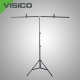 VISICO-Support fond d'écran barre en T, Hauteur 1,90m, largeur 1.50m