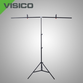 VISICO-Support fond d'écran barre en T, Hauteur 1,90m, largeur 1.50m