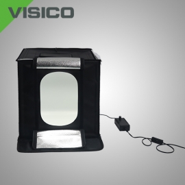 VISICO - Tente d'éclairage objets 60x60x60cm avec rampe 120 Leds