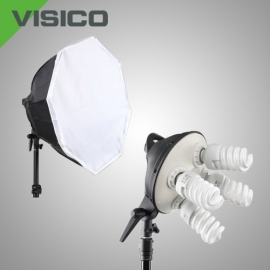 VISICO-Softbox Octagon 60cm 4x30W bulb fluo, 5500°K, alim. s