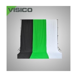 VISICO - Tissu fond d'écran en mousseline 3x3m Noir