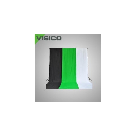 VISICO - Tissu fond d'écran en mousseline 3x3m Noir